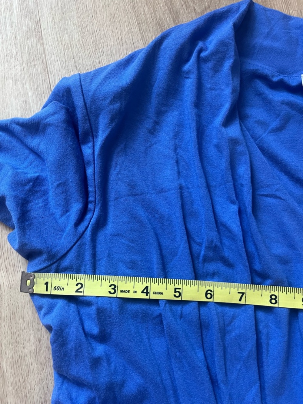 Chicos Classic Blue Dress Pleated Sleeves and Waist Knee Length Pockets Sz 12/14 - Picture 9 of 15